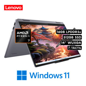 LENOVO IDEAPAD 5 2-EN-1 14AKP10 | RYZEN AI 7 350 RAM 16GB 512GB SSD 14" WUXGA TACTIL 360° FREEDOS