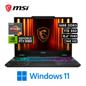 MSI CYBORG A15 AI B2HWFKG | AMD RYZEN 9 270 RAM 16GB SSD 1TB RTX 5060 8GB 15.6″ 144HZ FHD W11