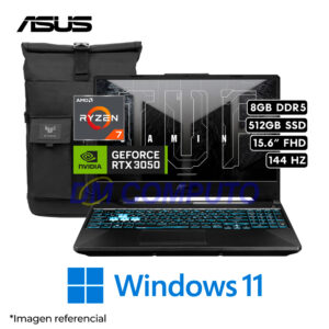 ASUS TUF A15 FA506NCG | AMD RYZEN 7 8845HS RAM 8GB 512GB SSD RTX 3050 4GB 15.6″ FHD 144HZ WINDOWS 11