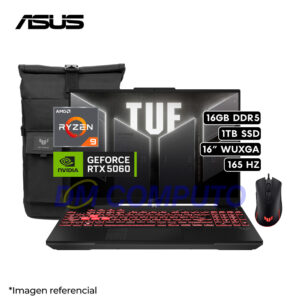 ASUS TUF A16 FA608PM | AMD RYZEN 9 8940HX RAM 16GB 1TB SSD NVIDIA RTX 5060 8GB 16″ WUXGA165HZ FREEDOS