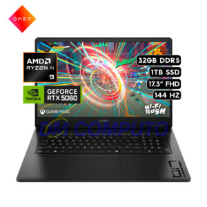 HP OMEN 17-DB1002LA | AMD RYZEN AI 9 365 RAM 32GB 1TB SSD RTX 5060 8GB 17.3″ FHD 144Hz FREEDOS