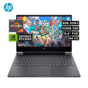 HP VICTUS GAMING 15-FB3019LA | AMD RYZEN 7 7445HS RAM 8GB 512GB SSD RTX 3050 6GB 15.6″ FHD 144Hz FREEDOS