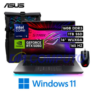 LAPTOP ASUS ROG STRIX G16 G615LM INTEL CORE ULTRA 9 275HX 16GB 1TB SSD RTX5060 8GB 16" WUXGA 165HZ WIN11